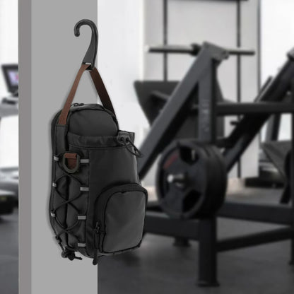 Magnetic Gym Sling Bag with Water Bottle Holder Gym Chest Pouch Gym Bottle Carrier Bag for Men Women Gym Accessories Organizer
