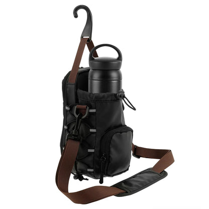 Magnetic Gym Sling Bag with Water Bottle Holder Gym Chest Pouch Gym Bottle Carrier Bag for Men Women Gym Accessories Organizer